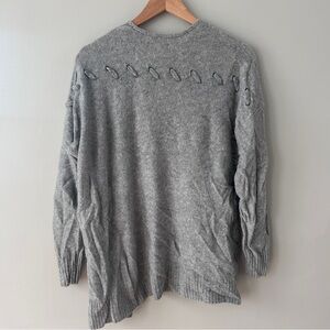 American Eagle Gray Braided-back Cardigan